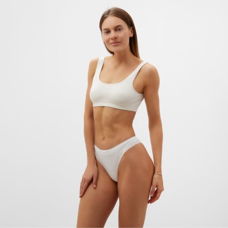 Panties female thongs, white color (Bianco), size 46 (m)-2