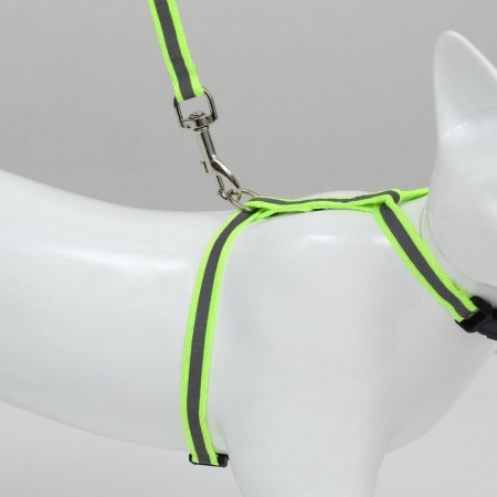 A set for cats is a reflective, width 1 cm, harness 21-35 cm, leash 120 cm, green-2