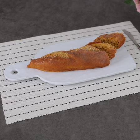 Serving dish "White East", 34.5 × 16.7 × 1.7 cm, white color-3