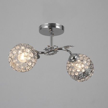 Roxanne chandelier 2he27 40W chrome 48x26x27 cm Bayerlux-1