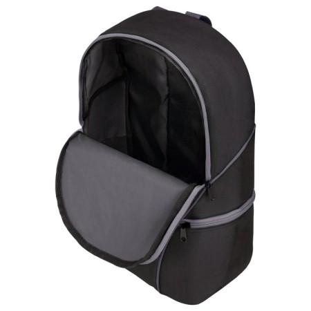 Staff trip universal backpack, 2 pockets, black with gray details, 40x27x15.5cm, 270787-5