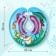 Circle of children's neck, for bathing, "mermaid", from 1 month, two -chamber, with rattles