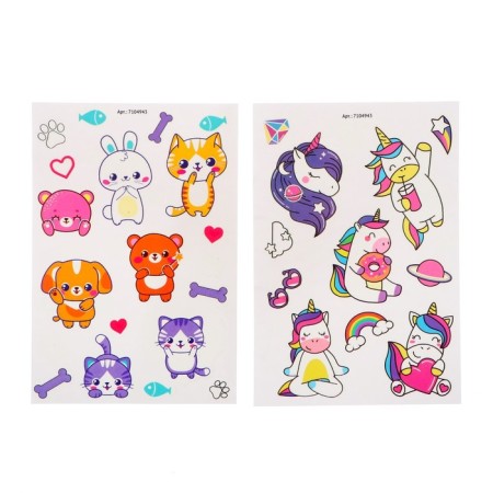 Set of children's tattoos, glow in the dark, 2 sheets-2
