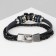 Bracelet Unisex "Style" X factor, black color with black silver, 21.5 cm