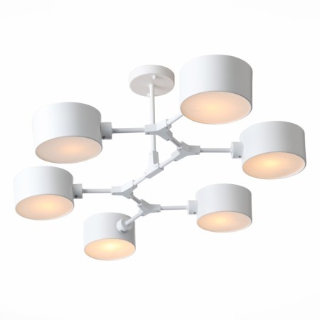 Ceiling EVOLUCE lamp. Sle183502-06. Gemento. 6x60 watts, E14, 73x95.5x32 cm, white color-5