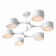 Ceiling EVOLUCE lamp. Sle183502-06. Gemento. 6x60 watts, E14, 73x95.5x32 cm, white color