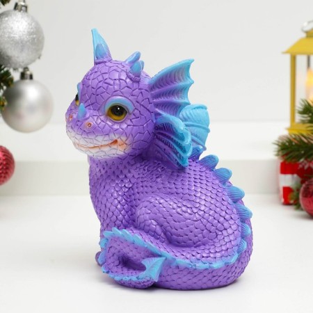 Piggy bank "Drakosh" Violet, 15.5x13x16cm-1