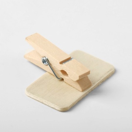 Cretaceous price tag "on the clothespin" 4 × 3.5 rectangle, (packaging 10 pcs.), Black color-2