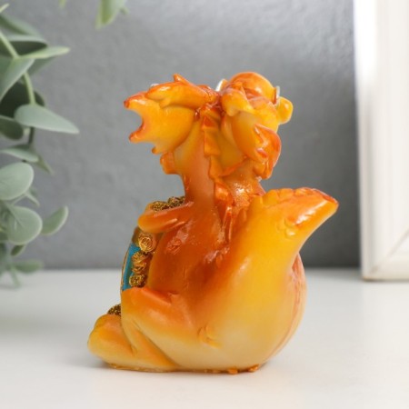 Souvenir Polystone "Golden Dragonich Musician" MIX 8.5x6.3x8 cm-4