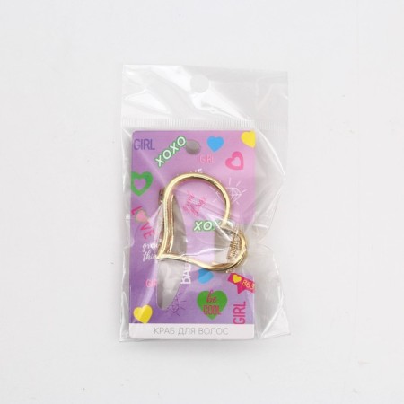 Hair crab “XOXO”, 4.2 x 3.5 cm-7