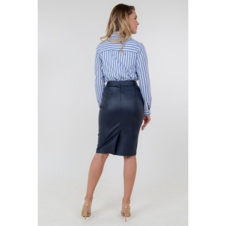 Leather skirt-pencil female, size 54-2