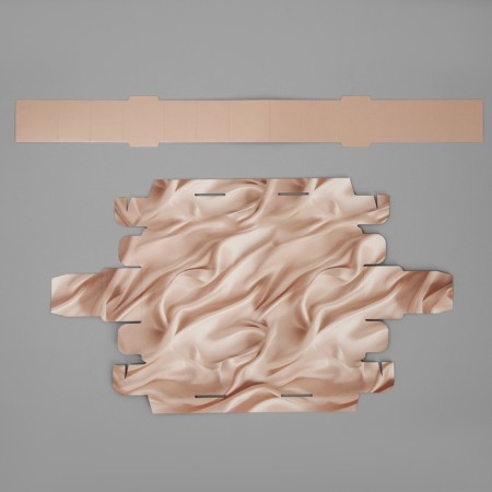 Box for sweets, confectionery packaging, 5 cells, “fabric”, 5 x 21 x 3.3 cm-4