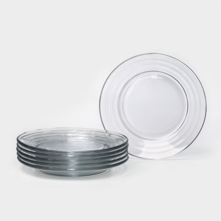 Set of glass plates Dorsa, d = 19 cm, 6 pcs