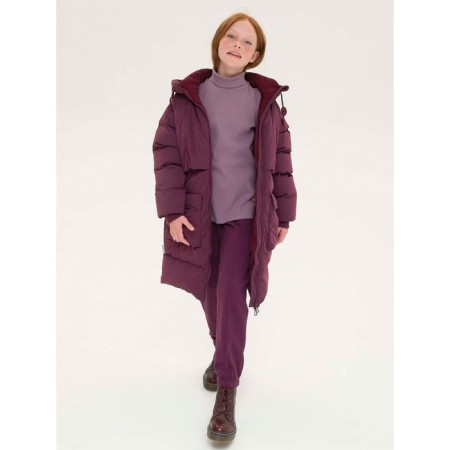 Coat for girls, height 146 cm, purple color-8