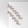 Hanging earrings with rhinestones "Blink" with leaves, white color in gold, 8 cm