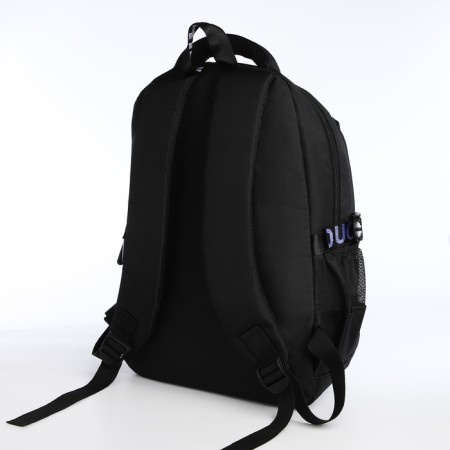 School backpack on lightning, 5 pockets, black color-3