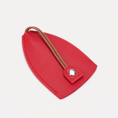 Key, length 11.5 cm, ring, red color