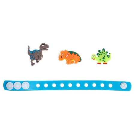 Set of cute bracelet "Dinosaurs", silicone-3