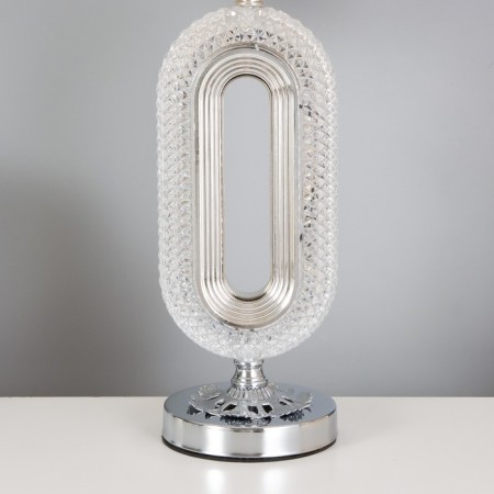 Table lamp "Reta" 1x40W E27+backlight, chrome 29x29x51cm-3