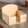 Pine napkin stand, light, 15 × 15 × 12 cm