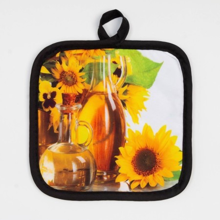 Kitchen set 2 segments of Ethel “Sunflower”, a grade 17x17 cm, mittens 24x16 cm, 100% p/e-3