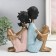 Souvenir Polystone "Children - Friendship" white -gold 21x8x21 cm