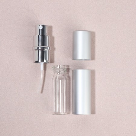 Perfume bottle, with a spray, 10 ml, silver color-7