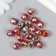 Buttons plastic for creativity 1 puncture "ball holography. Red" set 12 pcs d = 1.2 cm