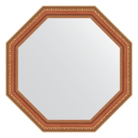 Mirror in the baguette frame, bronze beads on a tree 60 mm, 61.6x61.6 cm