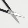 Scissors are manicure, narrow, straight, with rubberized handles, 9 cm, silver color/black
