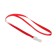 Badge tape, width-10 mm, length-80 cm, with plastic holder, red