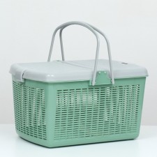 Basket 47x36x27.5 cm, olive
