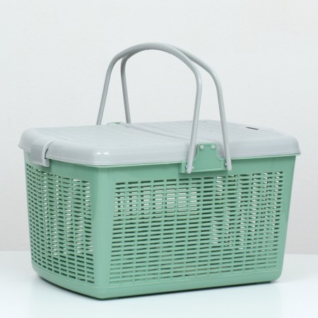 Basket 47x36x27.5 cm, olive