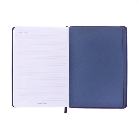 Dated diary 2025, A5, 176 sheets, Hong Kong, solid cover, pancake embossing, with liesse, block 80 g/m2, blue-11