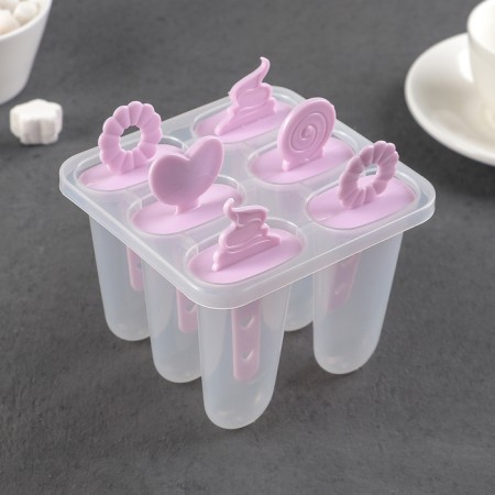 Form for ice cream "Figures", 12.5 × 11 × 9 cm, 6 cells, color mix