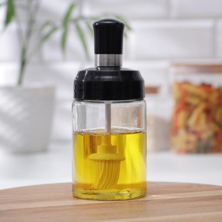 A bottle for sauces and oil "olio", 250 ml, 6.5 × 16 cm, with a brush-2