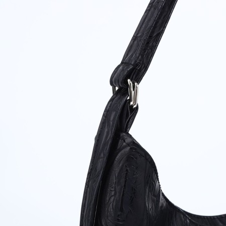Bag Women's bag with zipper, black color-4