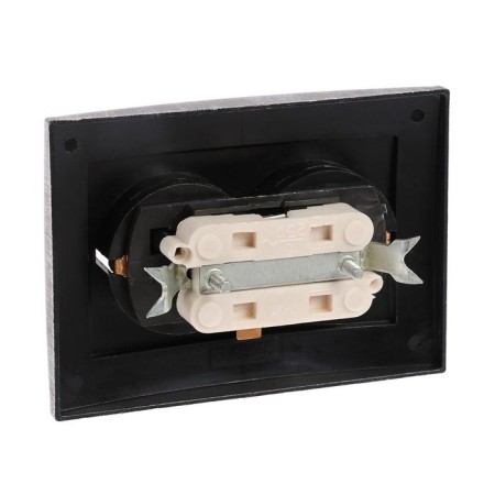 Rosette "Elect" RS 16-238-hour, 16 A, 250 V, double, hidden, with salary, black under silver-1