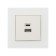 Socket with USB-A + usb-C connectors, 2.1 A, 5V, TOT MATTE GLASS, hidden, glass, white