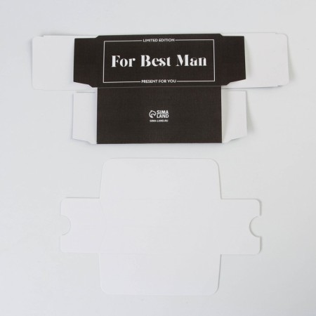 Makarun box, confectionery packaging “For Best Man”, 12 x 5.5 x 5.5 cm-3