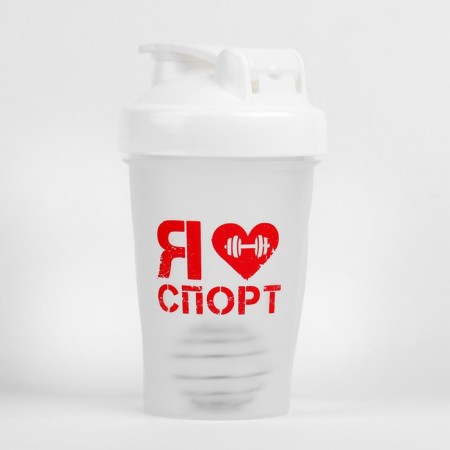 Shaker, 400 ml, series: Crossfit, "I love sports"