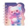 Notebook Gift Book on the crest 80l, line, color block, PVC cover 3D Bear (10x10.5cm) 10539