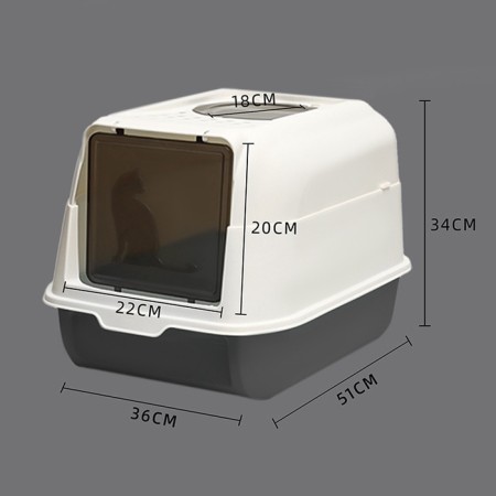The toilet is closed with a folding top of 36 x 51 x 34 cm, black-2