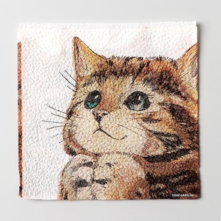 Paper Single -layer “kitten” wipes, set of 100 pieces, 24 × 24 cm-1