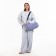 Sports bag with lightning, long belt, white/blue color