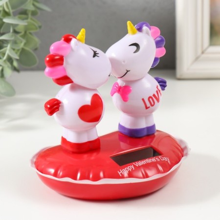 Plastic pendulum from the solar battery "Kiss. ​​Unicorns 9x11.8x11 cm-1