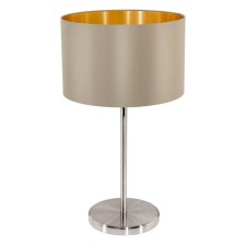 Maserlo 1x60W table lamp E27, Nickel 23x23x42 cm