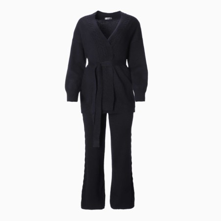 Women's costume (cardigan/trousers), black color, size 42-46 (One size)-4