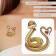 Tattoo on the body color "Python and heart" 6x6 cm