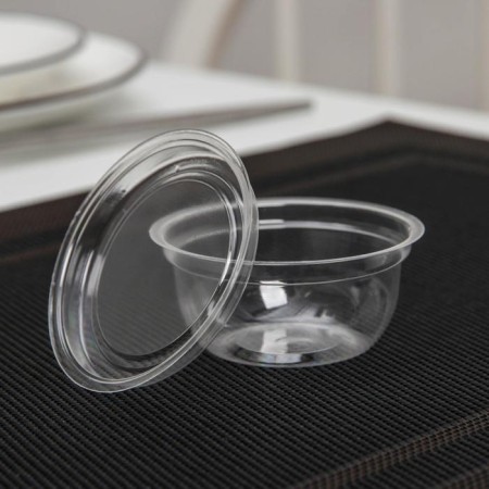 Disposable plastic sauce, 50 ml, d = 7 cm, transparent color-1